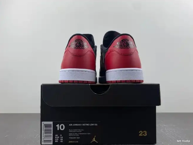 1st Kicks Shoes 705329-001 Jordan Air Retro Bred 1 Low 0522